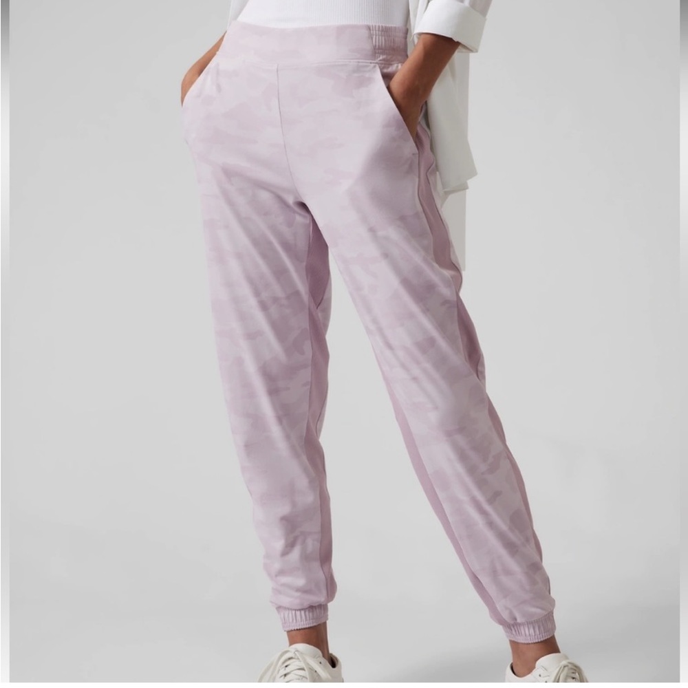 Athleta Light Lavender Camo Joggers
